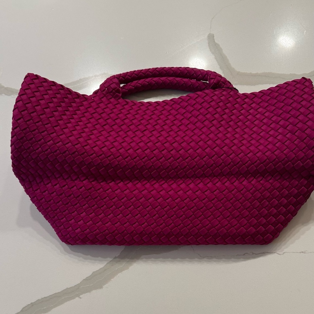 Naghedi Handwoven Clutch in Deep Fuchsia - Picture 5 of 10
